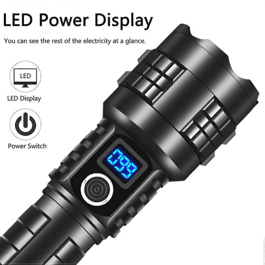 Powerful Pocket Flashlight Super Bright Waterproof Handheld Torch Rechargeable