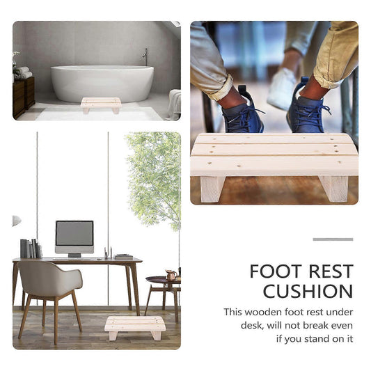 Wooden Tilted Desk/Bathroom Foot Rest Stool, 30*20*11cm