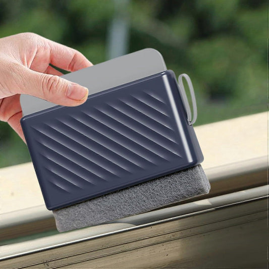 Multifunctional Window & Shower Squeegee with Grout Brush, Blue