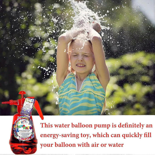 Water Balloon Pump 1.5L Hand Air & Water Pump with 500 Balloons