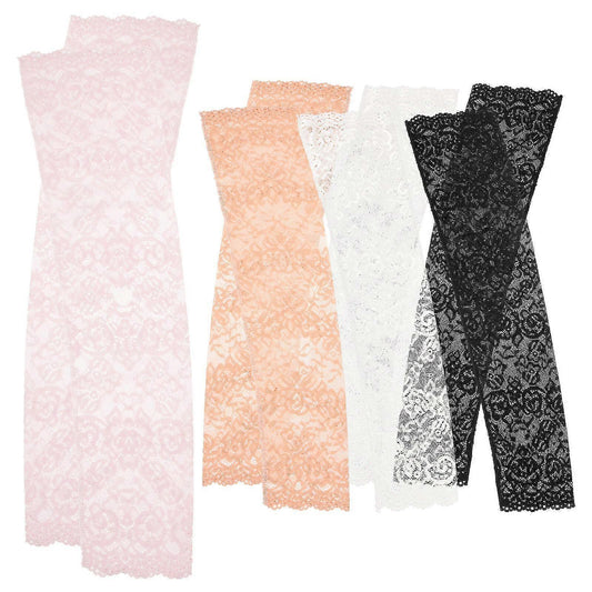 4 Pairs Breathable Cooling Arm Sleeves UV Protection Lace Design