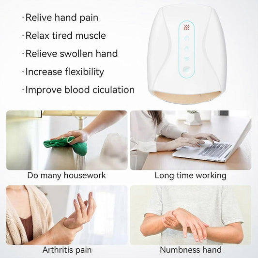 Hand Massager with Heat & Compression, Home Hand Therapy Device