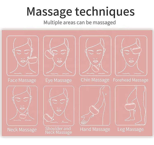 Red Light Facial Lifting Guasha Device, Anti-Aging Portable Electric Face Massager