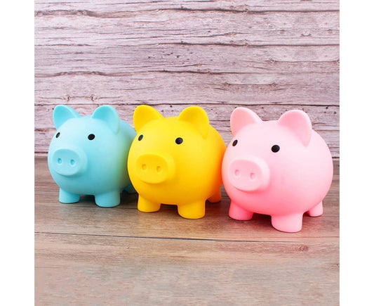 Christmas Cartoon Pig Shaped Money Saving Box Bank Coins Storage Case Home Decor-Meat Color L
