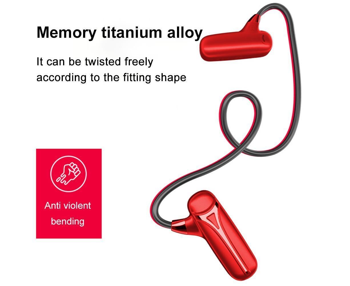 Open Ear Wireless Bone Conduction Headphones with Bluetooth Microphone