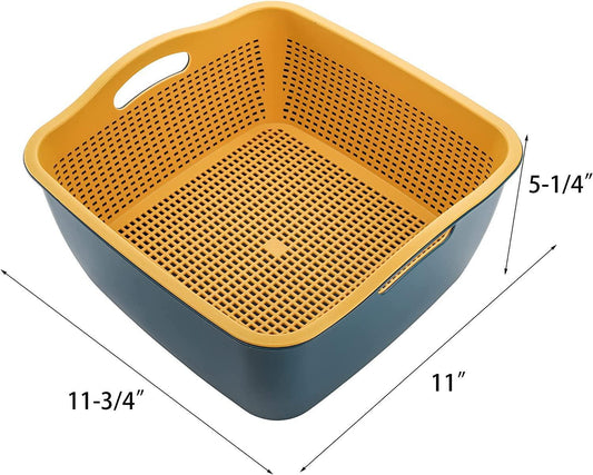 Kitchen Strainer Set - Double-Layer Plastic - Detachable