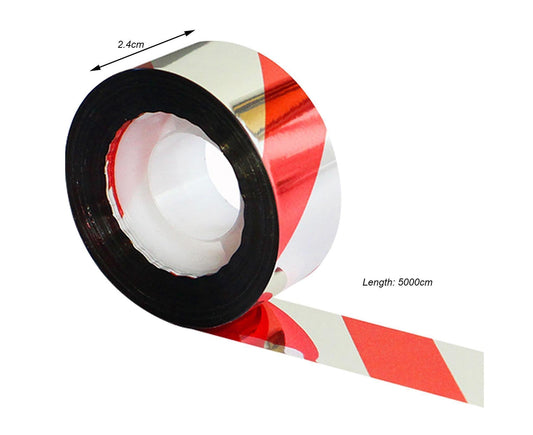 10Pcs Bird Repellent Ribbon Double Side Tape - Silver&Red