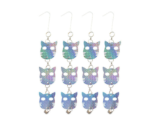 4Pcs Owl Bird Repellent Reflective Discs - 4pcs