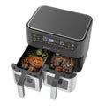 Kitchen Couture Dual View 2 x 5 Litre (10 Litre) Air Fryer Stainless Steel.