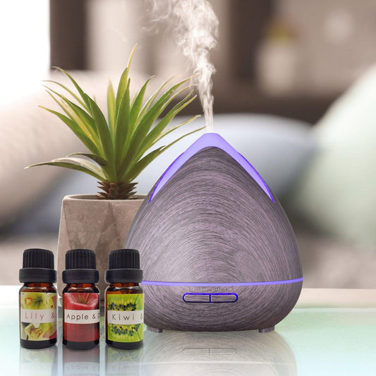 Essential Oils Ultrasonic Aromatherapy Diffuser Air Humidifier Purify 400ML - Violet.