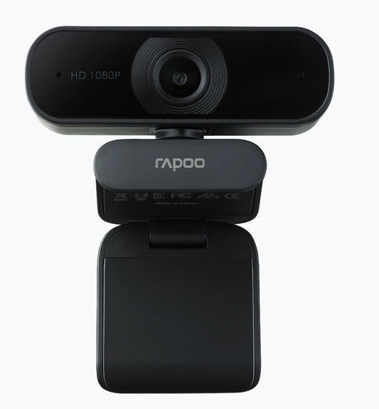 RAPOO C260 Webcam FHD 1080P/HD720P, USB 2.0 Compatible Win7/8/10, Mac OS X 10.6 or above, Chrome OS and Android V5.0 or above - Ideal for TEAMS, Zoom.