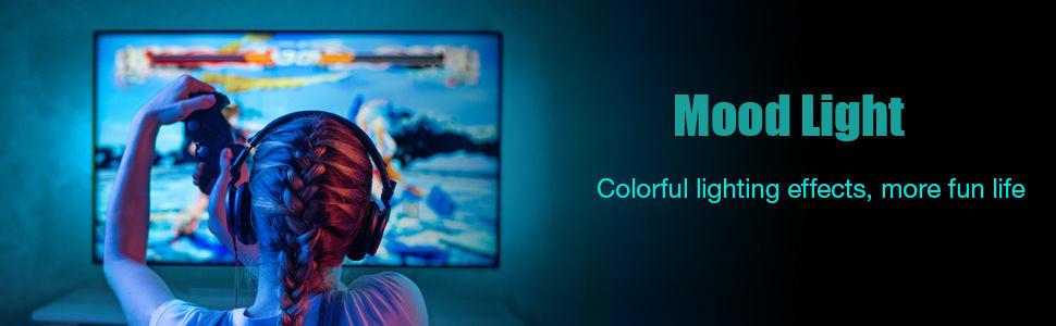 3M LED Strip Lights Rope Light for TV, Gaming and Computer (Lights Strip App with Remote Control).