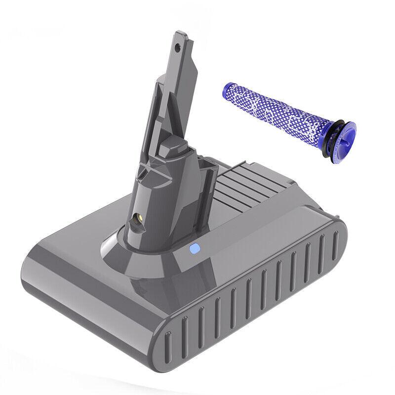 6500mAh Battery + Pre Filter for Dyson V7 SV11 Motorhead Pro Animal Fluffy.
