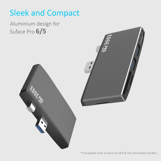 mbeat Edge Pro Multifunction USB- C Hub for Microsoft Surface Pro Gen 5/6.