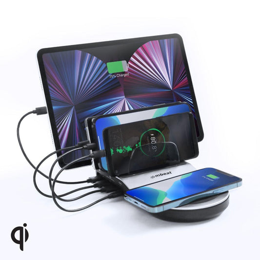 mbeat Gorilla Power 50W Qi Certified Multi-Device USB & Wireless Charging Dock.