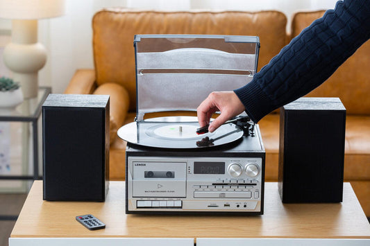 Audio Home Entertainment System (Black) Turntable, CDs, Vinyl, Wireless Streaming & More.
