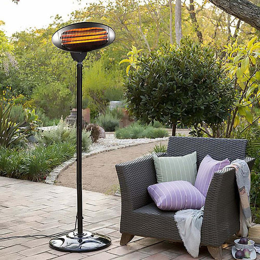 2000W 2.1m Free Standing Adjustable Portable Outdoor Electric Patio Heater Black.