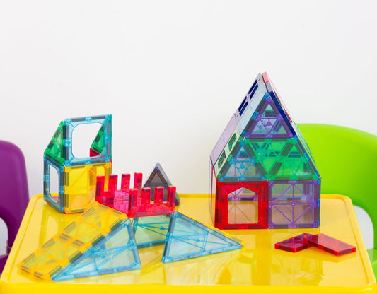 48 Pcs non-toxic STEM Educational, Durable Magnetic Tiles/Puzzle with Storage Bag.