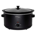 8L Slow Cooker (Black) Large Capacity Ceramic Pot, 300W.