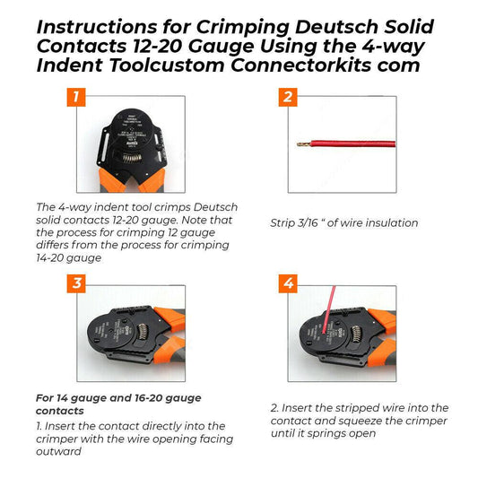 1000PCS Deutsch DT Connector Plug Kit With Genuine Deutsch Crimp Tool Auto Marine.