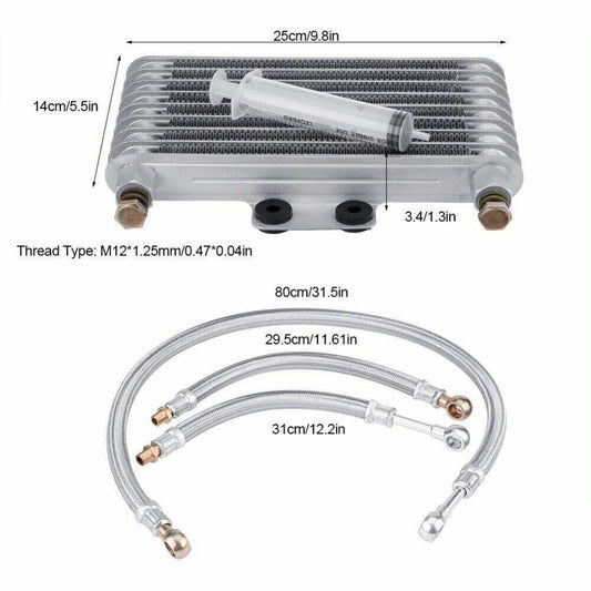 New 125ml Motorcycle Oil Cooler Cooling Radiator Kit For Honda CB CG 100CC-250CC.
