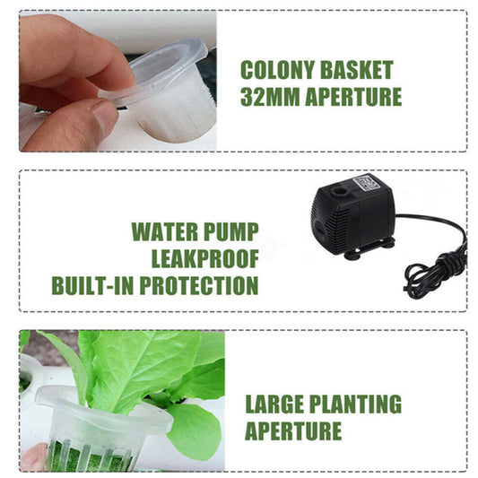 108 Plant Sites Hydroponic Grow Tool Kit Vegetable Garden Hydroponic Grow System.