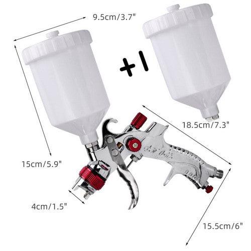 Spray Gun Kit HVLP Gravity Feed Air Paint Sprayer 3 Nozzles 1.4mm 1.7mm 2mm.