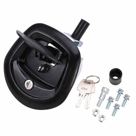 Black Power Operated Central Locking Handle Whale Tail Lock Recessed Folding 12V.