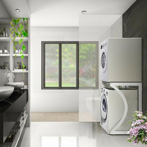 ORIGINAL Dryer Stand Maxi: Portable Dryer Rack Heavy Duty Steel Capacity white for Washer/Dryer/Mini Fridge.