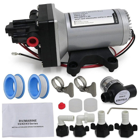 12v Replace SHURflo 4009 Water Pump & Twist on Filter for Caravan Boat Marine AU.