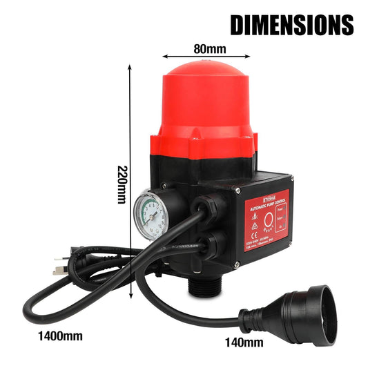 ETOSHA Water Pressure Pump Controller Auto Switch Control Electric BLACK.
