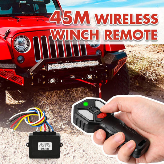 X-BULL 2x Wireless Winch Remote Control 12 Volt Handset Switch 150ft 4WD.
