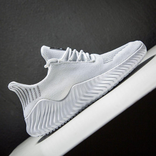 Men's Sneakers Outdoor Road Shoes Breathable Lightweight Non-slip ( White Size US11.5=US47 ).
