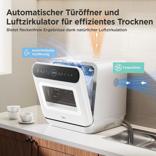 Midea 3rd Generation Bench Top Mini Dishwasher.