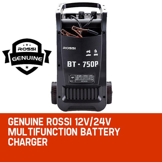 ROSSI 750 Amp Car Battery Charger, 12v/24v Jump Starter, for ATV Boat Truck Tractor, 15A Plug.