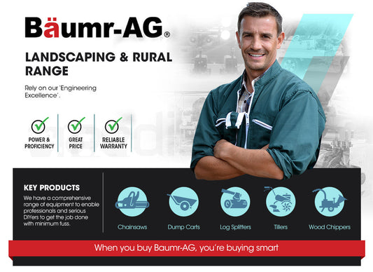 Baumr-AG 38CC Petrol Commercial Chainsaw 16 Bar E-Start 3.2 HP Chain Saw.