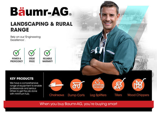Baumr-AG 52CC Petrol Commercial Chainsaw 20 Bar E-Start Chain Saw.