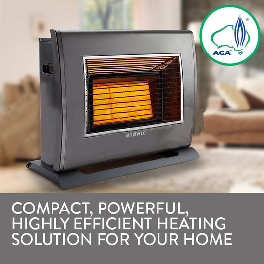 BROMIC Supaheat II Natural Gas Indoor Room Heater Portable Floor Flueless.