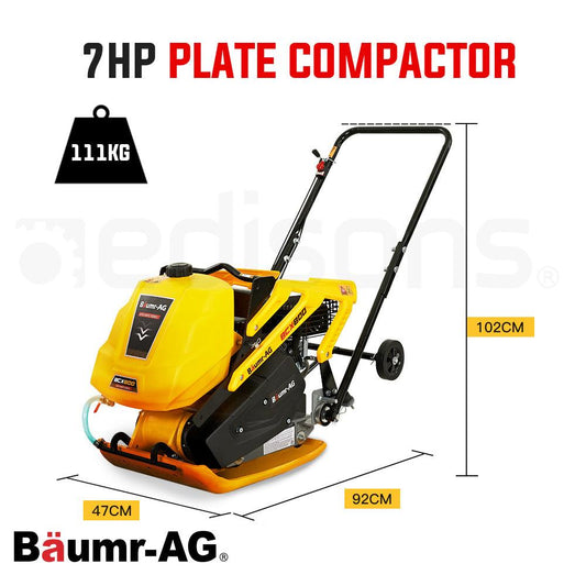 BAUMR-AG 111kg 400x545mm 7.0HP Plate Compactor, Sprinkler System (BCX-800).