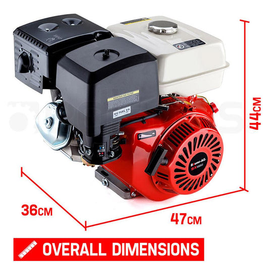 Baumr-AG 13HP Petrol Stationary Engine 4-stroke OHV Motor Horizontal Shaft Recoil Start.