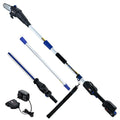 POWERBLADE 20V Cordless Pole Saw & Hedge Trimmer Combo, 8" Chainsaw Pruner & 20" Hedger, Telescopic Handle, Battery and Fast Charger Kit.