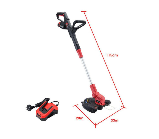 Baumr-AG 20V Cordless Line Trimmer Whipper Snipper Electric Garden Tool, 2.0Ah Lithium Battery Charger.