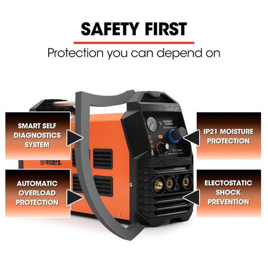 ROSSI Portable Inverter Welder Plasma Cutter, 3in1 Multi-function Cut/MMA/TIG Welding Machine, 15A Plug.