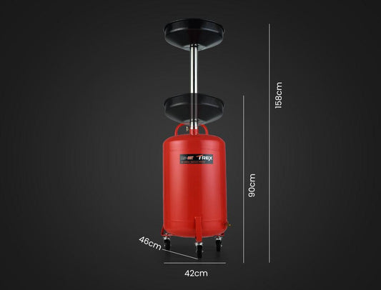 T-REX 60L Mobile Waste Oil Drainer Tank, Telescopic, for Car Engine, Workshop.