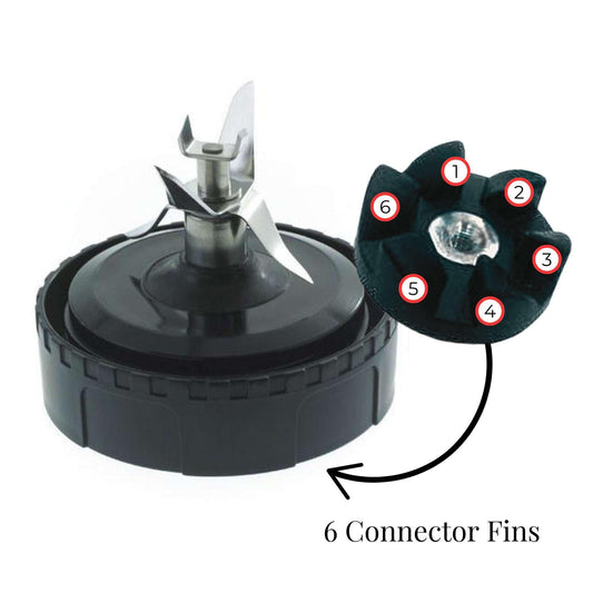 For Nutri Ninja Extractor Blade - 6 Fin Connection Replacement Blender Parts.