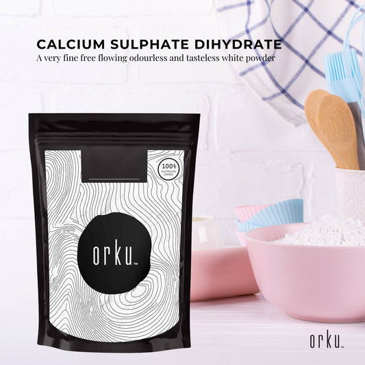 2Kg Calcium Sulphate Gypsum Powder - Food Grade Hydrous Sulfate