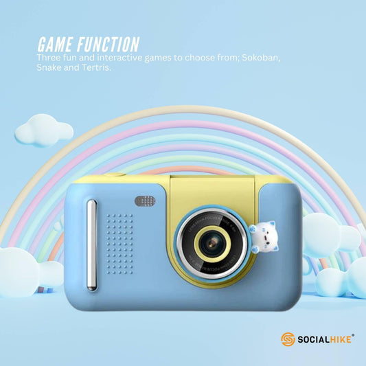 Kids HD Digital Camera Blue - Children's Selfie Photo Video 2.4 Inch Screen.