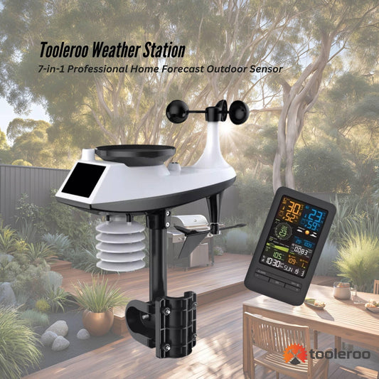 Tooleroo Weather Station 7-in-1 Professional Home Forecast Outdoor Sensor.