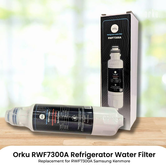Orku Fridge Water Filter Cartridge Replacement for RWF7300A Samsung Refrigerator.