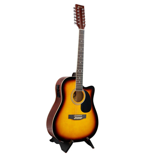 Karrera Acoustic Guitar 12-String with EQ - Sunburst.